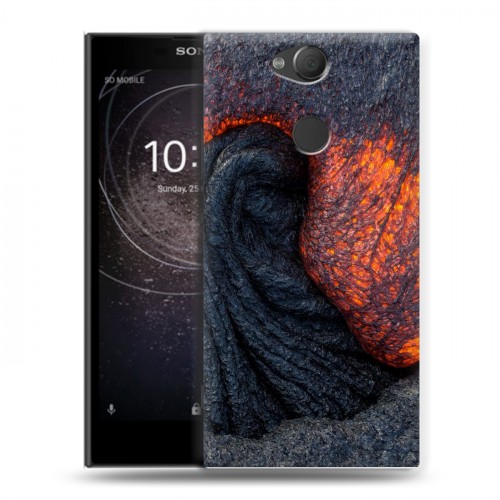 Дизайнерский силиконовый с усиленными углами чехол для Sony Xperia XA2 вулкан