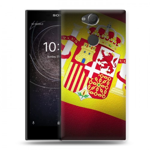Дизайнерский силиконовый с усиленными углами чехол для Sony Xperia XA2 флаг Испании