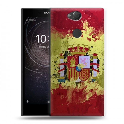 Дизайнерский силиконовый с усиленными углами чехол для Sony Xperia XA2 флаг Испании