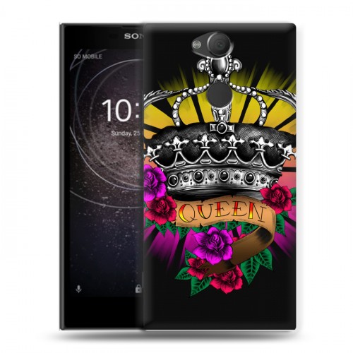 Дизайнерский силиконовый с усиленными углами чехол для Sony Xperia XA2 Панк корона