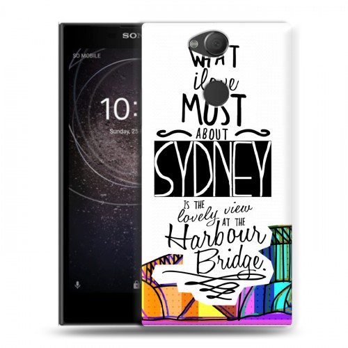 Дизайнерский силиконовый с усиленными углами чехол для Sony Xperia XA2 Городские символы