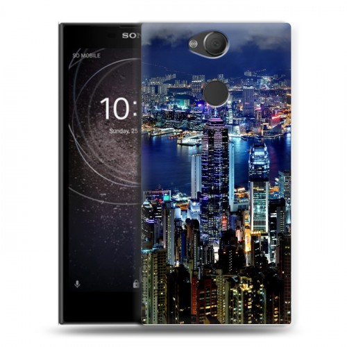 Дизайнерский силиконовый с усиленными углами чехол для Sony Xperia XA2 Гонконг