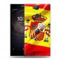 Дизайнерский силиконовый с усиленными углами чехол для Sony Xperia XA2 Флаг Испании
