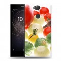 Дизайнерский силиконовый с усиленными углами чехол для Sony Xperia XA2 Овощи