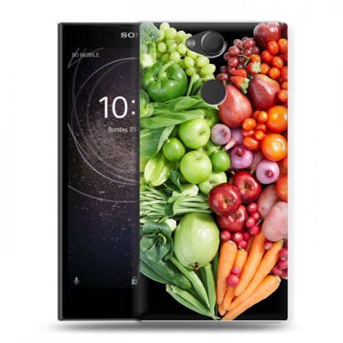Дизайнерский силиконовый с усиленными углами чехол для Sony Xperia XA2 Овощи