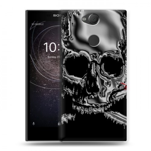 Дизайнерский силиконовый с усиленными углами чехол для Sony Xperia XA2 Мир черепов