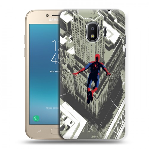 Дизайнерский пластиковый чехол для Samsung Galaxy J2 (2018) Человек - паук