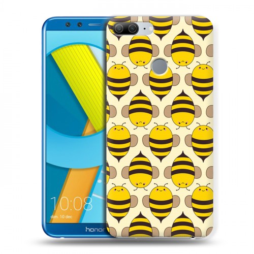 Дизайнерский пластиковый чехол для Huawei Honor 9 Lite Пчелиные узоры