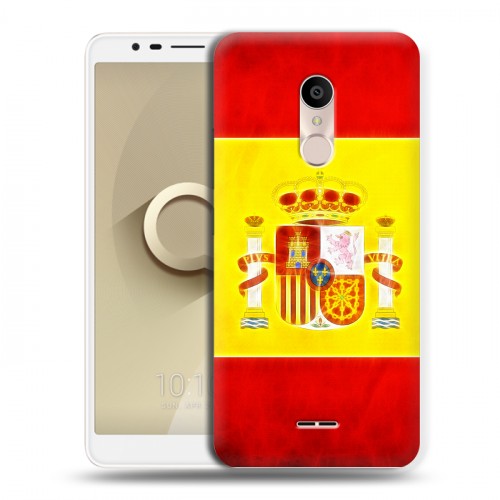 Дизайнерский силиконовый чехол для Alcatel 3C флаг Испании