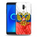 Дизайнерский пластиковый чехол для Alcatel 3V Российский флаг