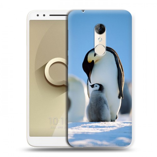 Дизайнерский пластиковый чехол для Alcatel 3 Пингвины