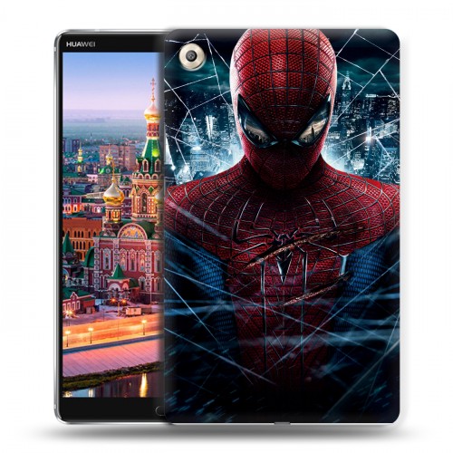Дизайнерский пластиковый чехол для Huawei MediaPad M5 8.4 Человек -паук