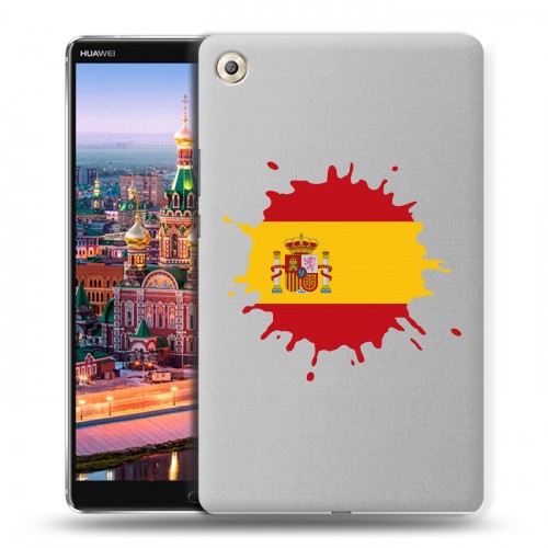 Полупрозрачный дизайнерский пластиковый чехол для Huawei MediaPad M5 8.4 флаг Испании
