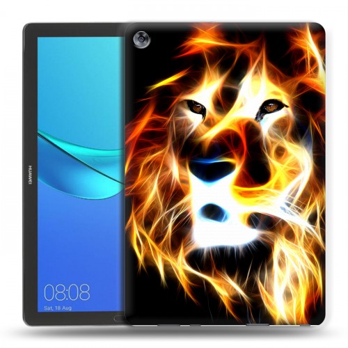 Дизайнерский силиконовый чехол для Huawei MediaPad M5 10.8 Пламенные животные
