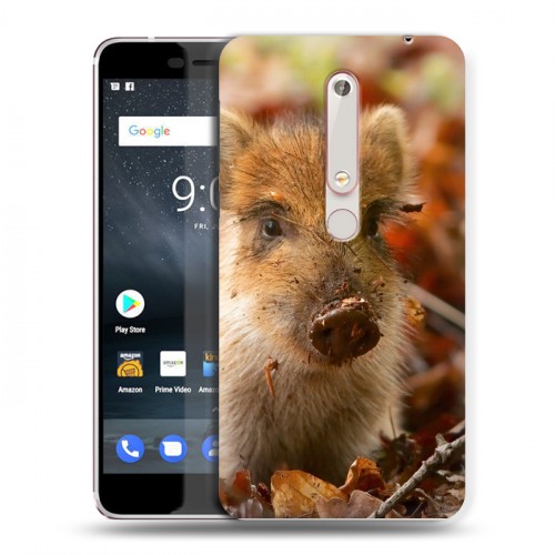 Дизайнерский пластиковый чехол для Nokia 6 (2018) Свинки
