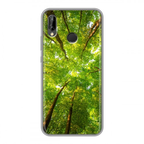 Дизайнерский силиконовый чехол для Huawei P20 Lite лес
