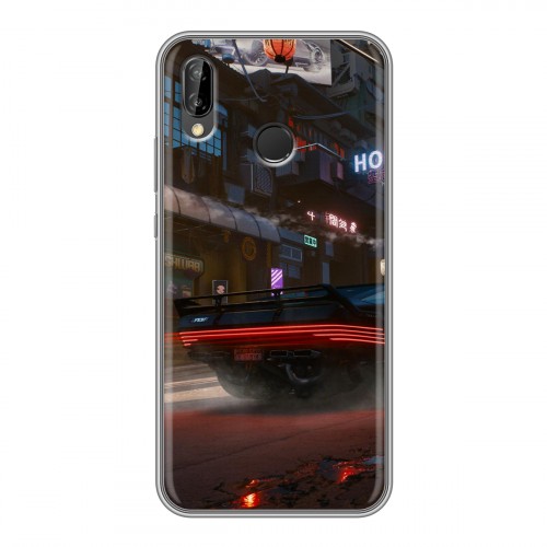 Дизайнерский силиконовый чехол для Huawei P20 Lite Cyberpunk 2077