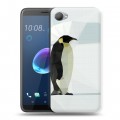Дизайнерский пластиковый чехол для HTC Desire 12 Пингвины
