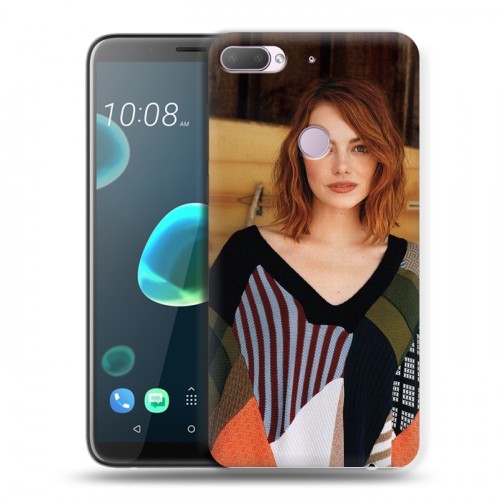 Дизайнерский пластиковый чехол для HTC Desire 12 Plus Эмма Стоун