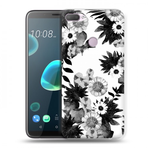 Дизайнерский пластиковый чехол для HTC Desire 12 Plus Черно-белые тенденции