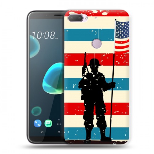 Дизайнерский пластиковый чехол для HTC Desire 12 Plus Флаг США