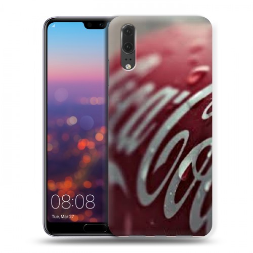 Дизайнерский силиконовый чехол для Huawei P20 Coca-cola