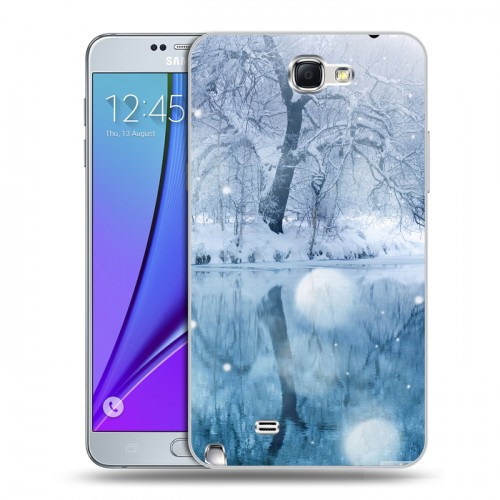 Дизайнерский пластиковый чехол для Samsung Galaxy Note 2 Зима