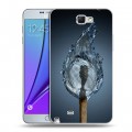 Дизайнерский пластиковый чехол для Samsung Galaxy Note 2 стихии