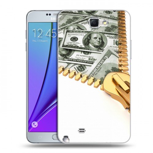 Дизайнерский пластиковый чехол для Samsung Galaxy Note 2 Текстуры денег