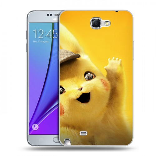 Дизайнерский пластиковый чехол для Samsung Galaxy Note 2 Покемон. Детектив Пикачу