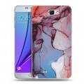 Дизайнерский пластиковый чехол для Samsung Galaxy Note 2 Мраморные узоры