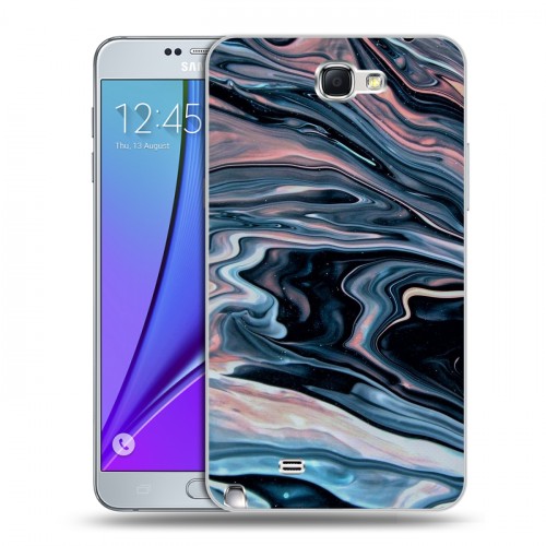 Дизайнерский пластиковый чехол для Samsung Galaxy Note 2 Мраморные узоры