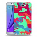 Дизайнерский пластиковый чехол для Samsung Galaxy Note 2 Кислотный камуфляж