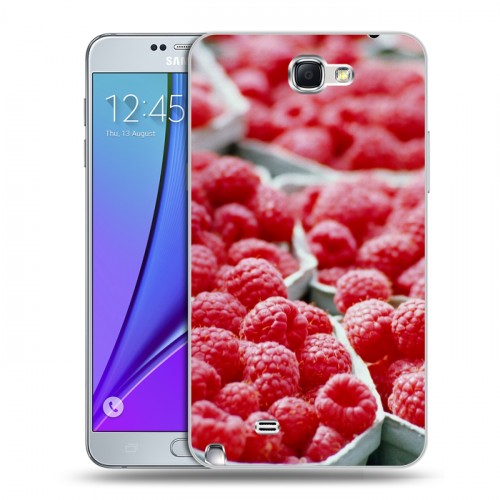 Дизайнерский пластиковый чехол для Samsung Galaxy Note 2 Малина