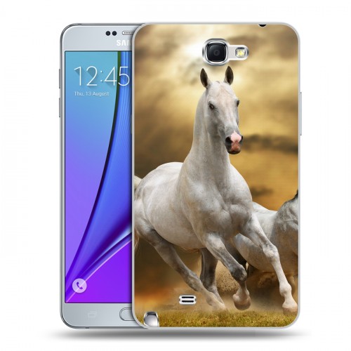 Дизайнерский пластиковый чехол для Samsung Galaxy Note 2 Лошади