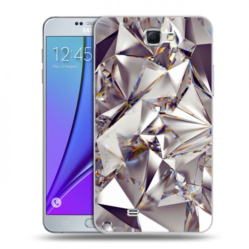 Дизайнерский пластиковый чехол для Samsung Galaxy Note 2 Кристаллы