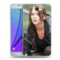 Дизайнерский пластиковый чехол для Samsung Galaxy Note 2 Дженнифер Лоуренс