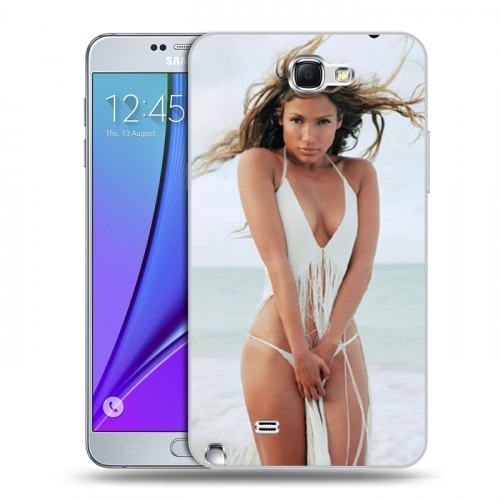 Дизайнерский пластиковый чехол для Samsung Galaxy Note 2 Дженнифер Лопес