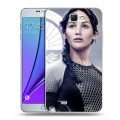 Дизайнерский пластиковый чехол для Samsung Galaxy Note 2 Дженнифер Лоуренс