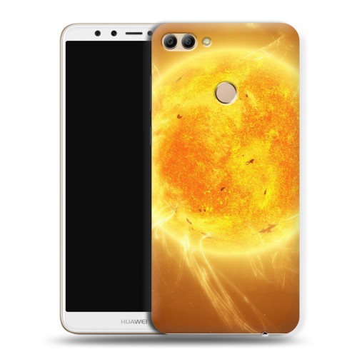 Дизайнерский пластиковый чехол для Huawei Y9 (2018) Солнце
