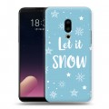 Дизайнерский силиконовый чехол для Meizu 15 Plus снежинки