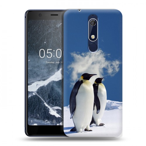 Дизайнерский пластиковый чехол для Nokia 5.1 Пингвины