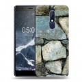 Дизайнерский пластиковый чехол для Nokia 5.1 Текстура камня