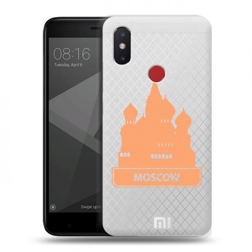 Полупрозрачный дизайнерский пластиковый чехол для Xiaomi Mi8 SE Прозрачные города России
