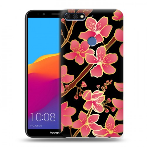 Дизайнерский пластиковый чехол для Huawei Honor 7C Pro Люксовые цветы