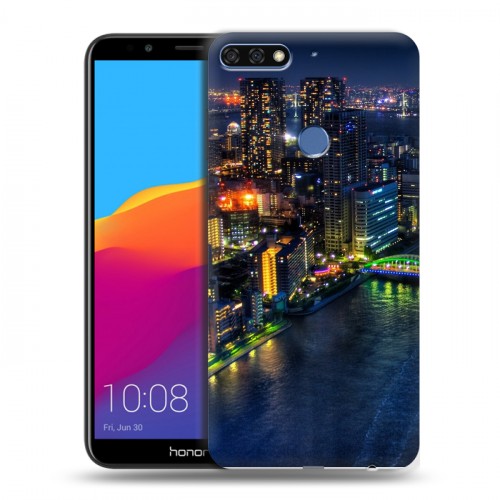 Дизайнерский пластиковый чехол для Huawei Honor 7C Pro Токио