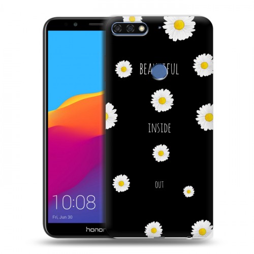Дизайнерский пластиковый чехол для Huawei Honor 7C Pro Ромашковый мир