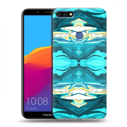 Дизайнерский пластиковый чехол для Huawei Honor 7C Pro Цветные агаты