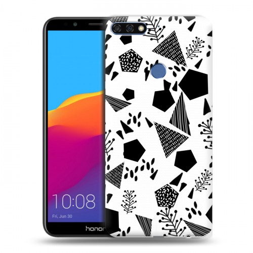 Дизайнерский пластиковый чехол для Huawei Honor 7C Pro Черно-белые тенденции