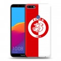 Дизайнерский пластиковый чехол для Huawei Honor 7C Pro Red White Fans
